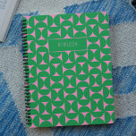 Abstraktes rosa geometrisches Muster des mittleren Planer<br><div class="desc">Der moderne Planer für die geometrische Form eines Halbkreises im Wald Mitte des Jahrhunderts ist ideal für die Liebhaber der Gestaltung von leuchtenden Farbblöcken. Fügen Sie Ihrer täglichen,  wöchentlichen und monatlichen Planung einen zeitgemäßen Designplaner der Touch hinzu.</div>
