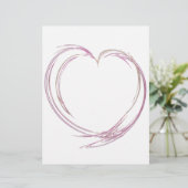 Abstraktes rosa Herz (Stehend Vorderseite)