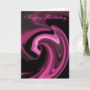 Abstraktes rosa Herz Geburtskarte Karte