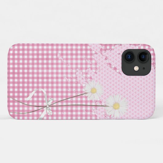 abstraktes rosa Herz und Gänse Case-Mate iPhone Hülle (Rückseite (Horizontal))
