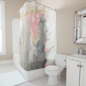 Abstraktes Rosa-Kunstmalerei Duschvorhang (Beispiel)