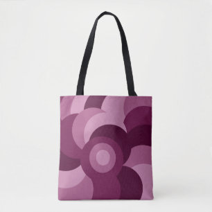 abstraktes rosa lila geometrisches Muster Tasche