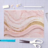 Abstraktes rosa Marmormuster mit Imitat Glitzer Seidenpapier (Handwerk)