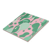 Abstraktes Rosa-Mintgrün-Schmelz-Tropfen-Muster  Fliese (Seite)