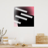 Abstraktes Rosa mit Lichtstrahlen AP0005 Poster (Küche)