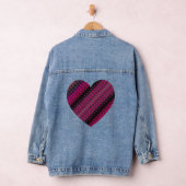 Abstraktes, rosa Muster Denim Jacket Jeansjacke (Hangar)