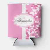 Abstraktes rosa Muster Dosenkühler (Vorderseite)