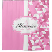 Abstraktes rosa Muster Duschvorhang (Vorderseite)