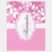 Abstraktes rosa Muster Fleecedecke (Vorderseite)