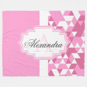 Abstraktes rosa Muster Fleecedecke (Vorderseite (Horizontal))