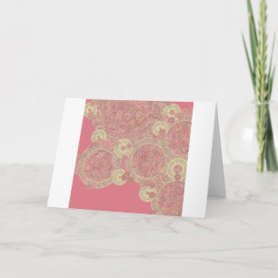 abstraktes rosa Muster florale Farbe personalisier Feiertagskarte