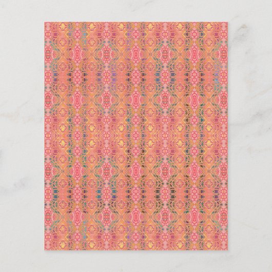 abstraktes rosa Muster Flyer (Hinten)