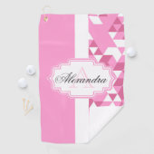 Abstraktes rosa Muster Golfhandtuch (Insitu)