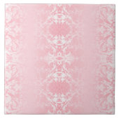 Abstraktes rosa Muster Keramik Tile Fliese (Vorderseite)