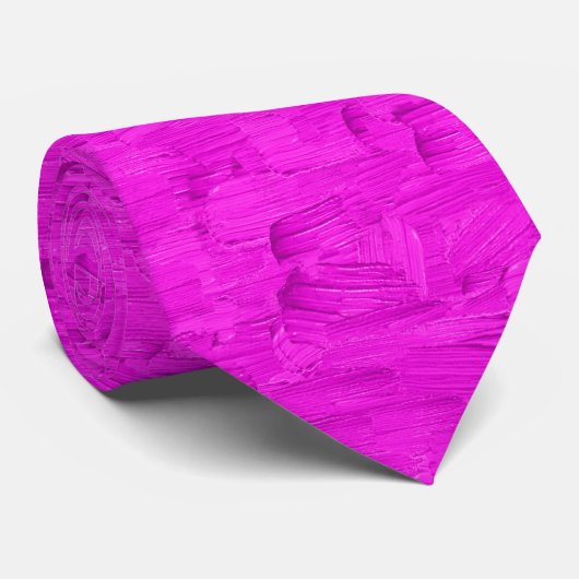 Abstraktes Rosa Muster Krawatte (Gerollt)