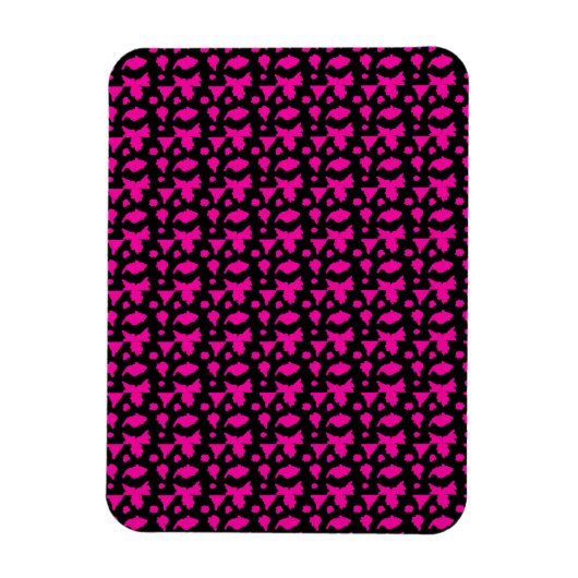 Abstraktes rosa Muster Magnet (Vertikal)