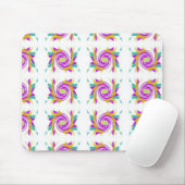 Abstraktes rosa Muster Mousepad (Mit Mouse)