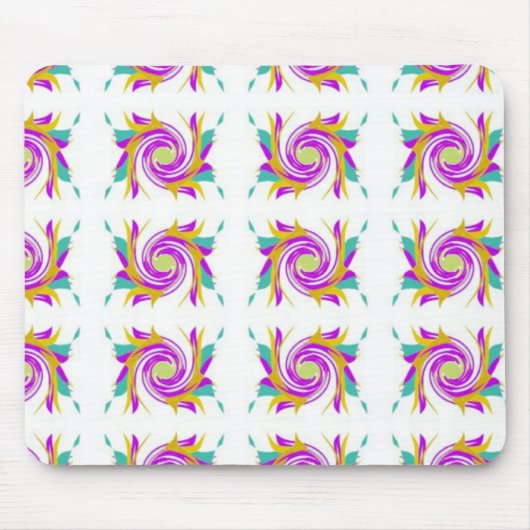 Abstraktes rosa Muster Mousepad (Vorne)