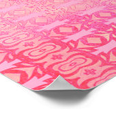 abstraktes rosa Muster Poster (Ecke)