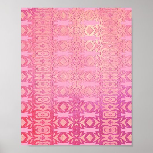 abstraktes rosa Muster Poster (Vorne)