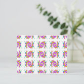 Abstraktes rosa Muster Postkarte (Stehend Vorderseite)