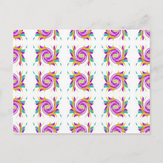 Abstraktes rosa Muster Postkarte (Vorderseite)