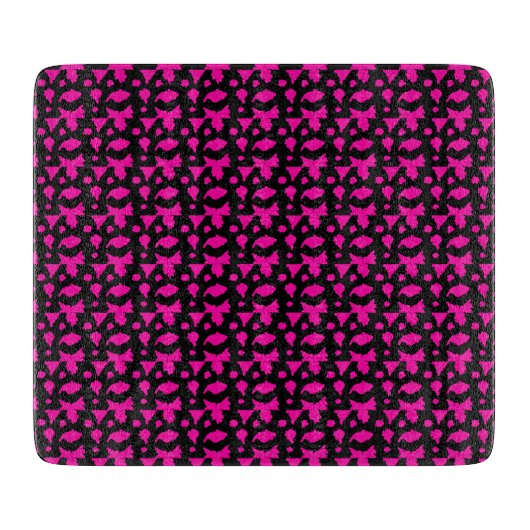 Abstraktes rosa Muster Schneidebrett (Vorderseite)