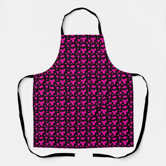 Abstraktes rosa Muster Schürze (Vorderseite)