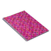 Abstraktes rosa Quadrat-Muster Notizblock (Rechte Seite)