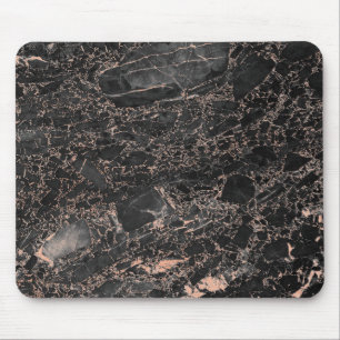 Abstraktes rosa Rosen-Gold erröten Goldschwarzer Mousepad