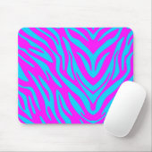 Abstraktes rosa und blaues Zebra Mousepad (Mit Mouse)