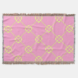 Abstraktes rosa und gelbes Muster Decke