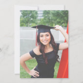 Abstraktes Rosa und goldfarbenes Foil Foto Abschlu Einladung (Rückseite)