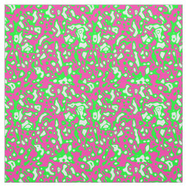 Abstraktes rosa und grünes Muster Stoff