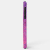 Abstraktes, rosa und lila strukturiertes Design Case-Mate iPhone Hülle (Hinten/Links)