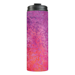 Abstraktes, rosa und lila strukturiertes Design Thermosbecher