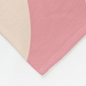 Abstraktes, rosa und orangefarbenes Design Fleecedecke (Ecke)