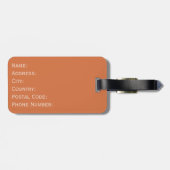 Abstraktes, rosa und orangefarbenes Design Gepäckanhänger (Rückseite horizontal)