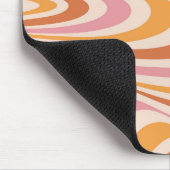 Abstraktes, rosa und orangefarbenes Design Mousepad (Ecke)