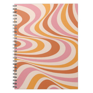 Abstraktes, rosa und orangefarbenes Design Notizblock