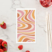 Abstraktes, rosa und orangefarbenes Design Serviette (Beispiel)