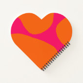 Abstraktes, rosa und orangefarbenes Muster mit bel Notizblock (Rückseite)