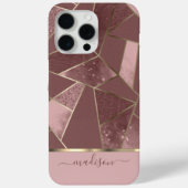 Abstraktes Rosa und Rose Gold Design Case-Mate iPhone Hülle (Rückseite)