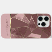 Abstraktes Rosa und Rose Gold Design Case-Mate iPhone Hülle (Rückseite (Horizontal))
