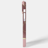 Abstraktes Rosa und Rose Gold Design Case-Mate iPhone Hülle (Rückseite / Links)