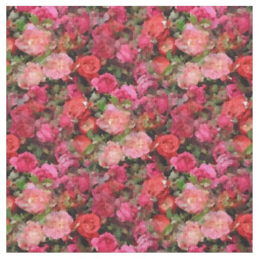 Abstraktes Rosa und Rote Rosen mit Grün Stoff (Nahaufnahme)