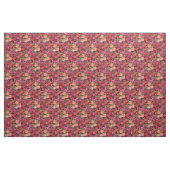 Abstraktes Rosa und Rote Rosen mit Grün Stoff (Fat Quarter (45,7 x 55,9 cm))