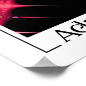 Abstraktes Rosa und Rotes Kreuz Poster (Ecke)