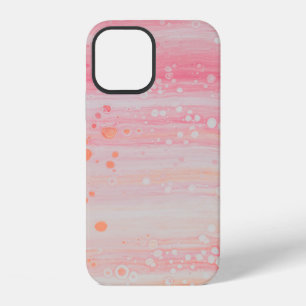 Abstraktes rosa und weißes Gemälde iPhone 12 Hülle