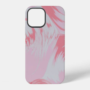 Abstraktes rosa und weißes Gemälde iPhone 12 Hülle